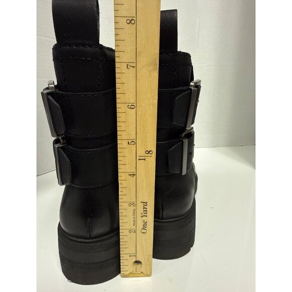 NEW Lucky Brand Women's Boots Candre Motorcycle Black Buckle Cycle Grunge 6.5 - Picture 11 of 11